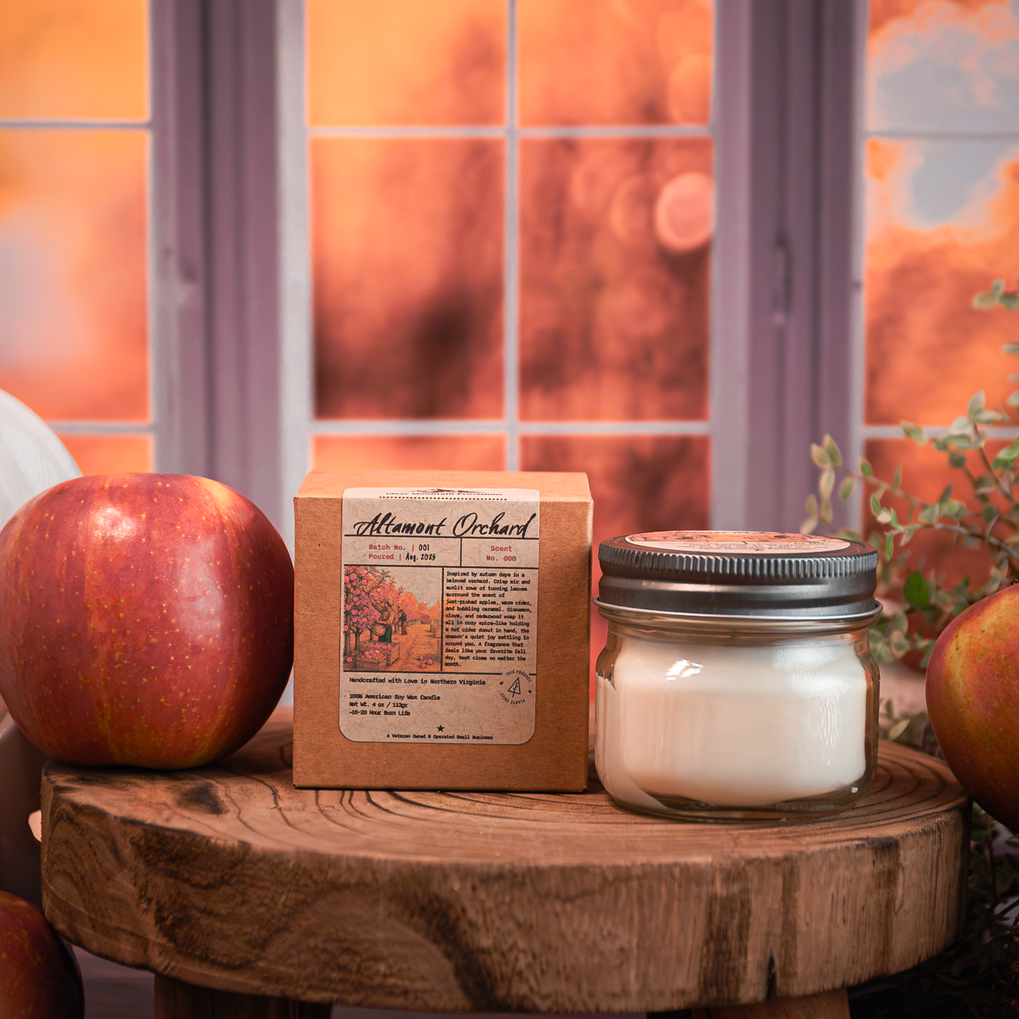 Altamont Orchard Soy Wax Candle – Apple, Cider & Caramel Scented