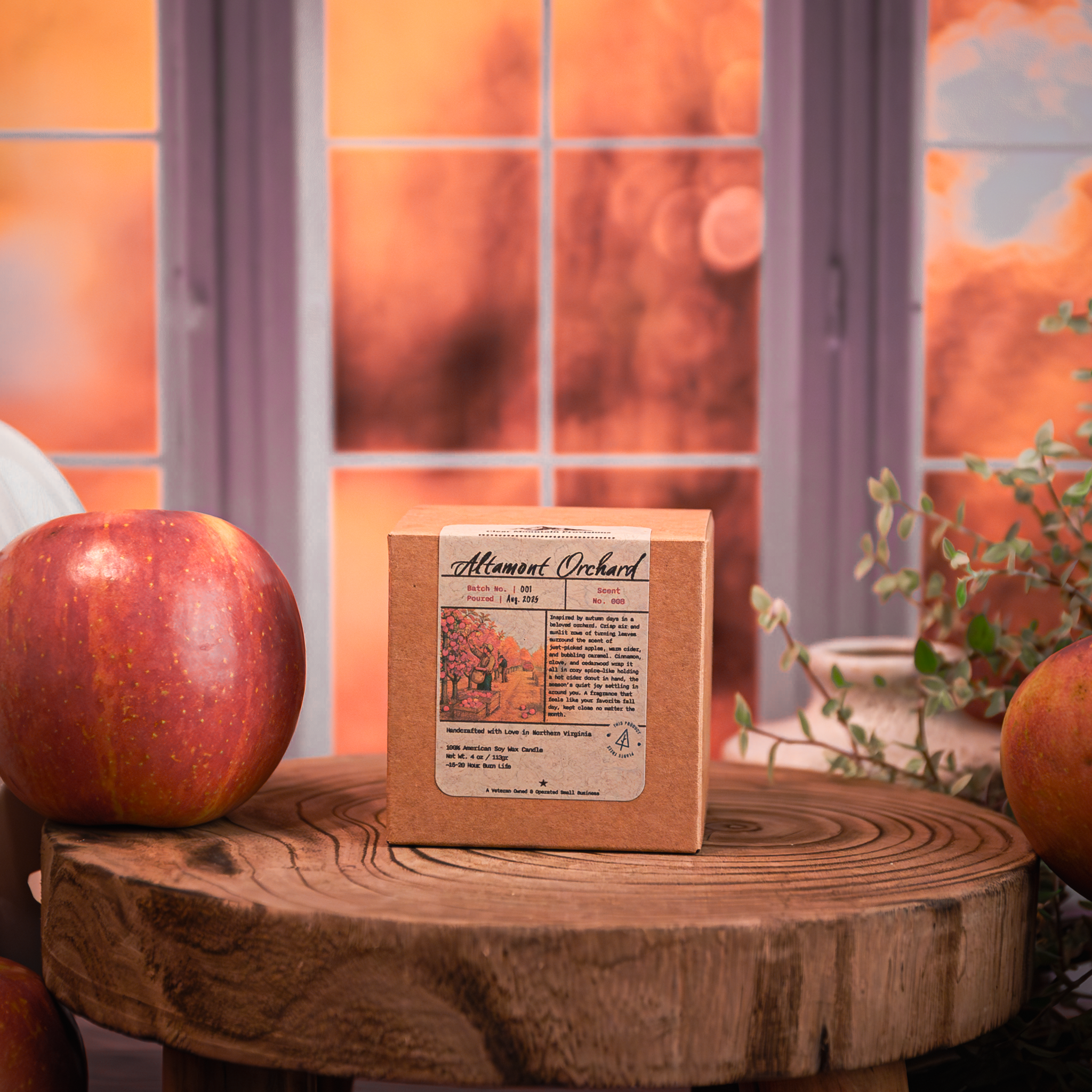 Altamont Orchard Soy Wax Candle – Apple, Cider & Caramel Scented