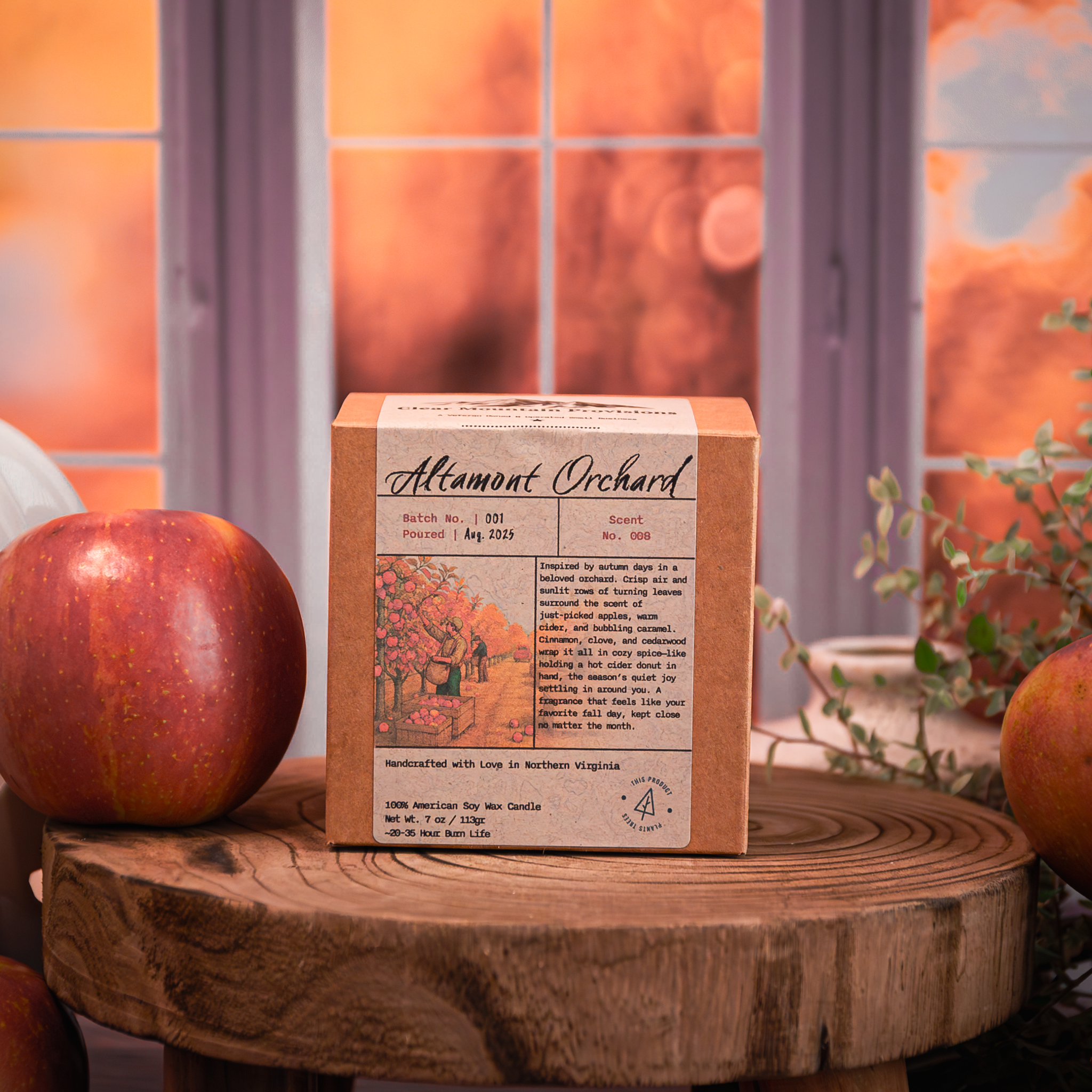 Altamont Orchard Soy Wax Candle – Apple, Cider & Caramel Scented