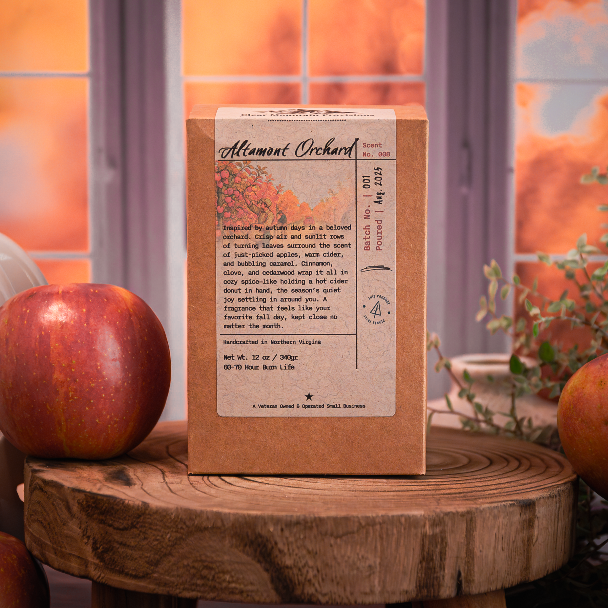 Altamont Orchard Soy Wax Candle – Apple, Cider & Caramel Scented