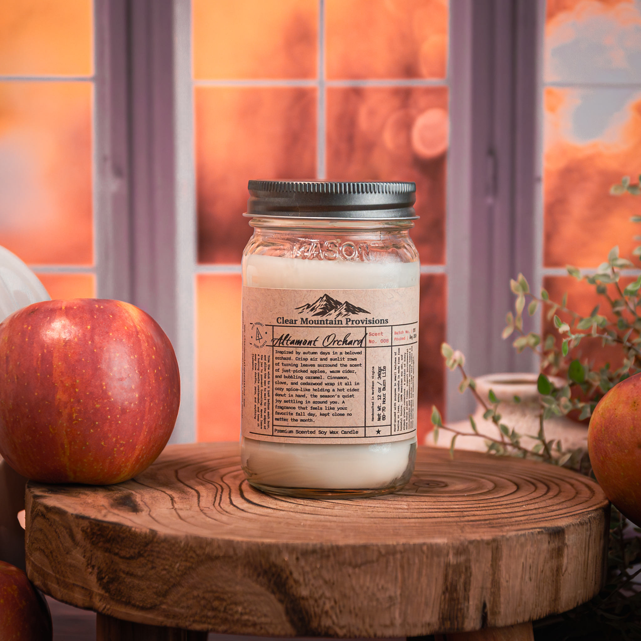 Altamont Orchard Soy Wax Candle – Apple, Cider & Caramel Scented