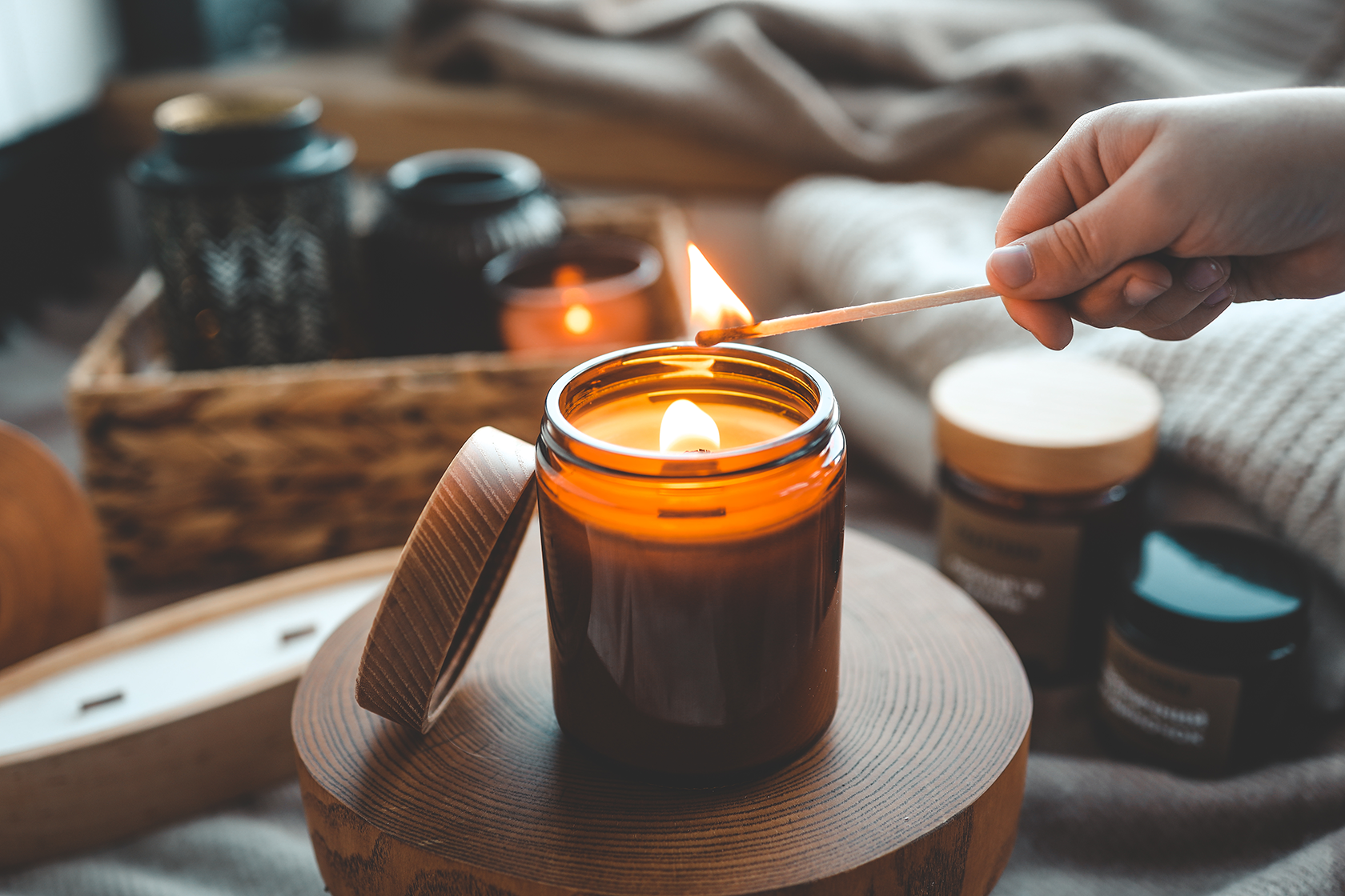Monthly candle subscription with nature inspired scents